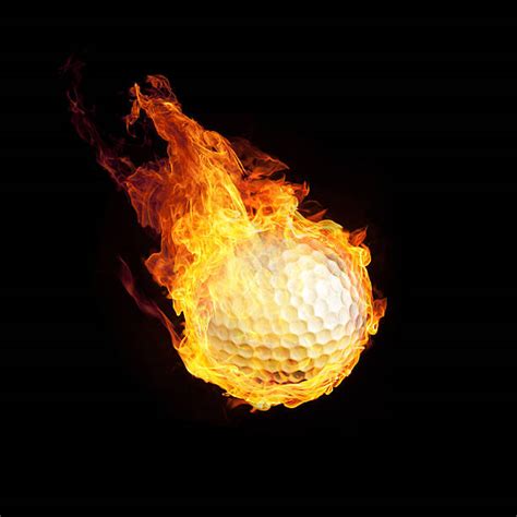 golf ball on fire